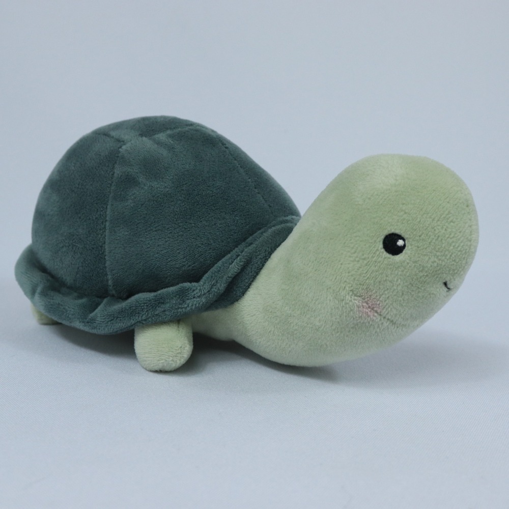 H&M Home Green Blushing Smiling Turtle Plush Toy Soft Stuffed Animal Lovey